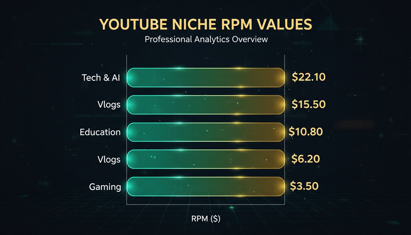 Top 10 Highest RPM YouTube Niches 2026 ($25-$50+ CPM)